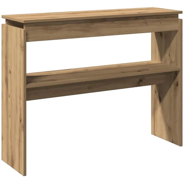 vidaXL Wandtafel - 102x30x80 - cm - bewerkt - hout - artisanaal - eikenkleur artisan eiken
