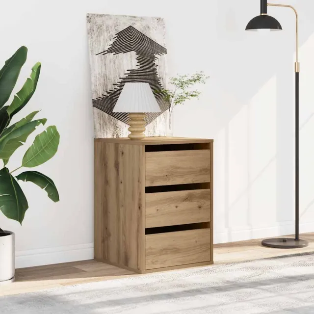 vidaXL Ladekast 40x41x58 cm bewerkt hout artisanaal eikenkleurig Bruin