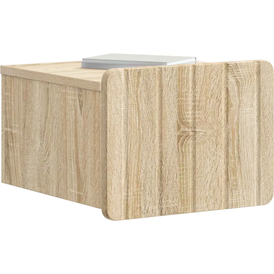 vidaXL Wandbeugel Bedkast Sonoma Eiken 33 x 34,5 x 24 cm Bewerkt hout