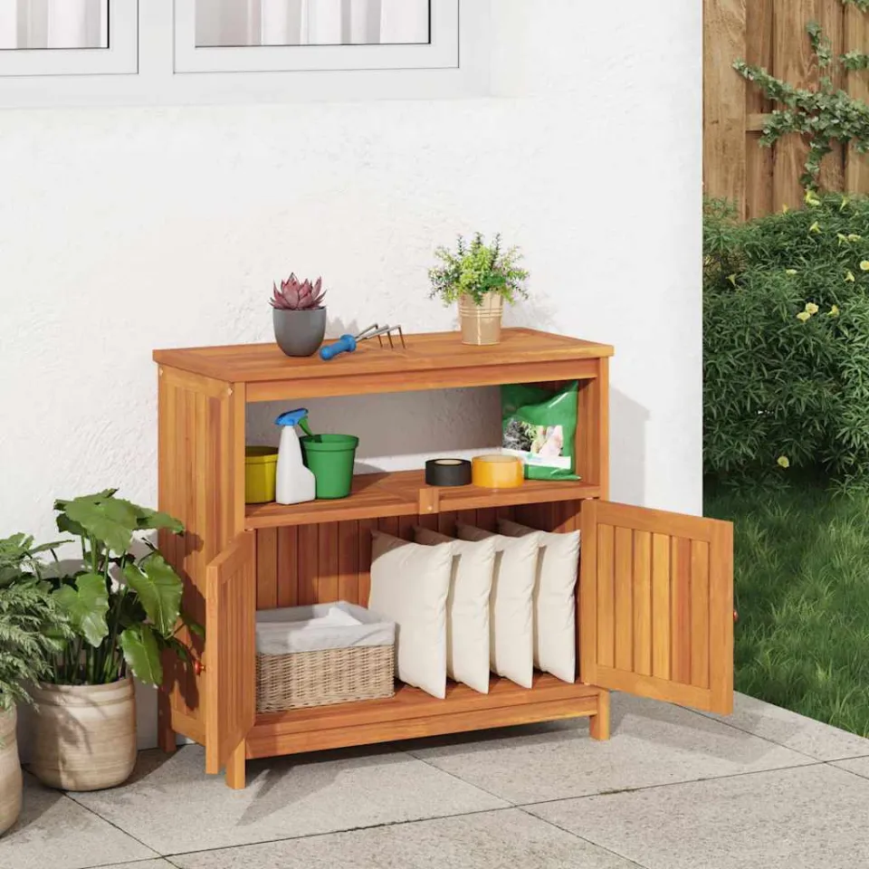 vidaXL Tuinwandtafel 80x35x75 cm massief acaciahout bruin, foto 4