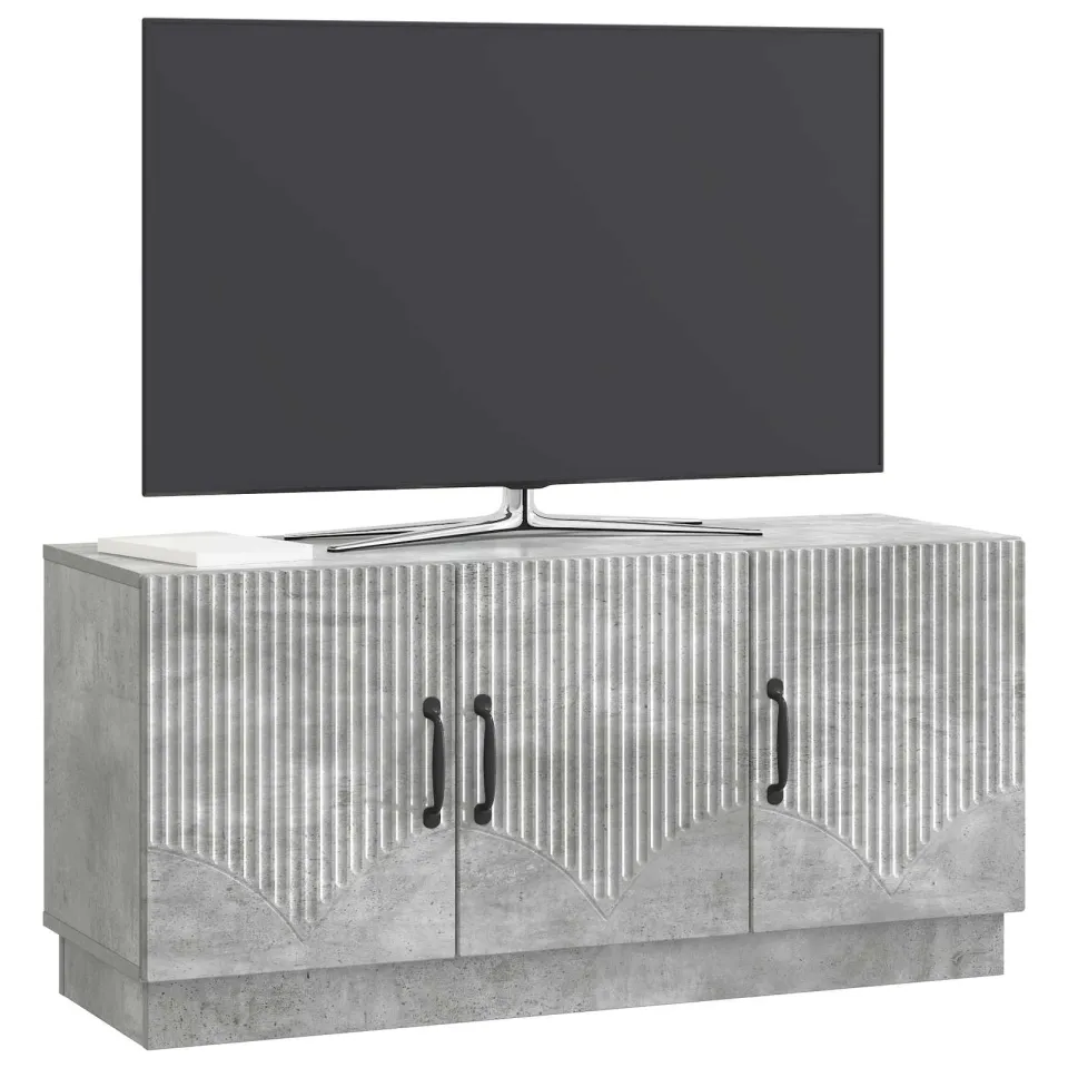 vidaXL TV-kast Betongrijs 99 x 34,5 x 47 cm Bewerkt hout grijs, foto 3