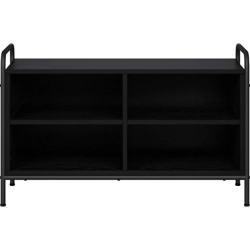 vidaXL Tv-meubel 140 x 39,5 x 50 cm Zwart eiken Bewerkt hout