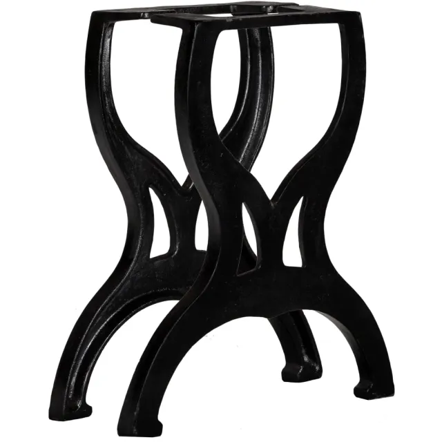 vidaXL Bankpoten 2 st X-frame gietijzer Zwart