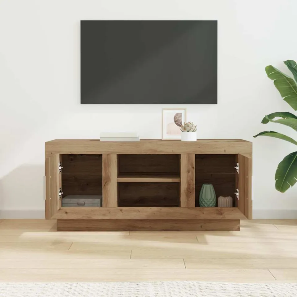 vidaXL TV-kast 102 x 35 x 45 cm Artisan Eiken Bewerkt hout, foto 3