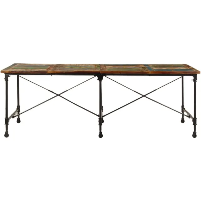 vidaXL Eettafel - 220x90x77 - cm - massief - gerecycled - hout Multikleur