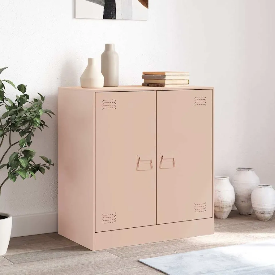 vidaXL Dressoir 67x39x73 cm staal roze, foto 3