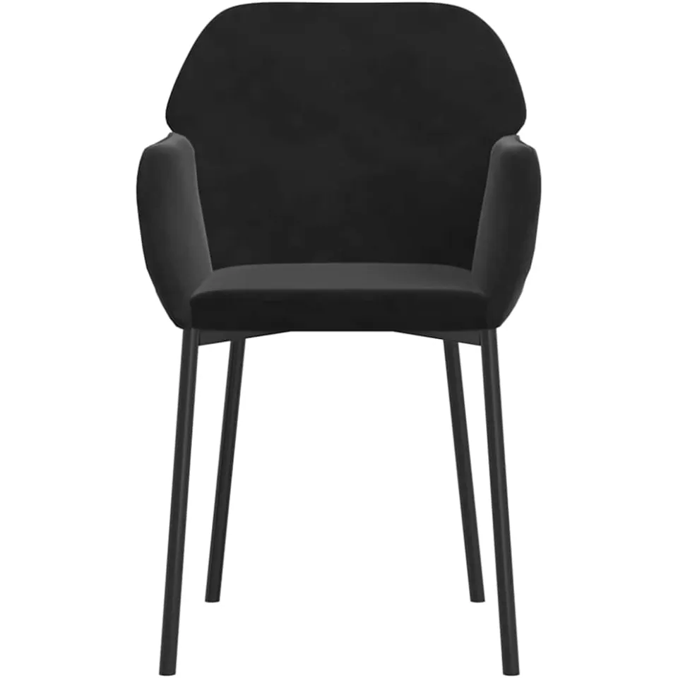 vidaXL Eetkamerstoelen 2 st fluweel zwart, foto 4