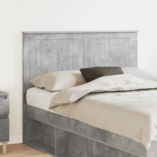 vidaXL Hoofdbord Beton Grijs Bewerkt hout