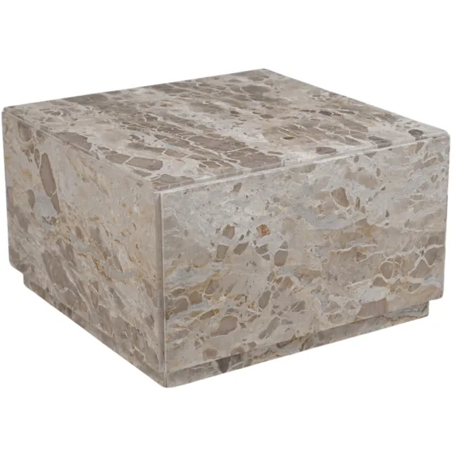DÉJA Living Salontafel Malax - Vierkant Grijs Marmer - 62x62x35cm