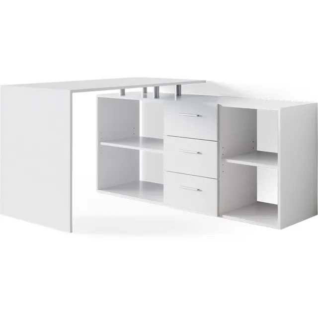 Vicco Dante Hoekbureau – 215 x 60 cm Wit