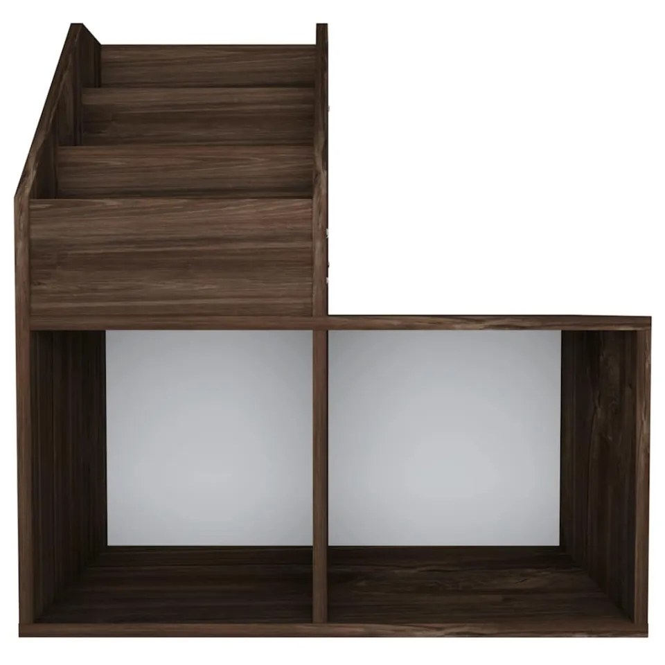vidaXL Kindertijdschriftenrek 71x30x78,5 cm bewerkt hout gerookt eiken, foto 4