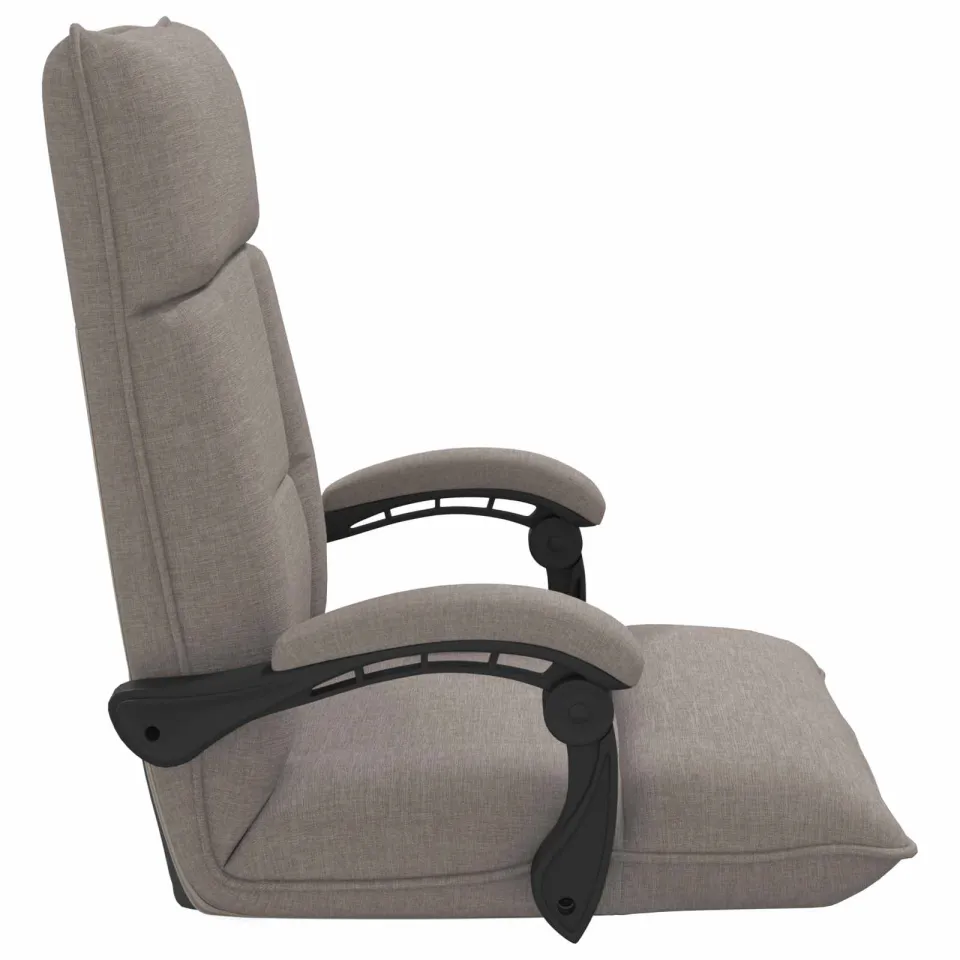vidaXL Verstelbare vlo stoelen Taupe Stof, foto 4
