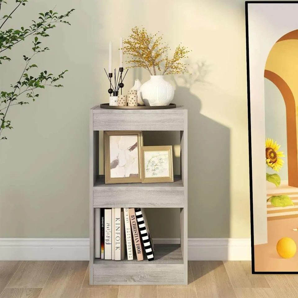 vidaXL Boekenkast/kamerscherm 40x30x72 cm grijs sonoma eikenkleurig, foto 2