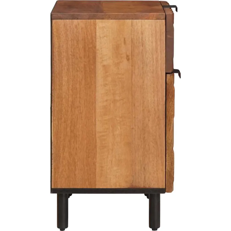 vidaXL Nachtkastje met lade Bruin 50 x 33 x 60 cm Massief Mango Hout, foto 4