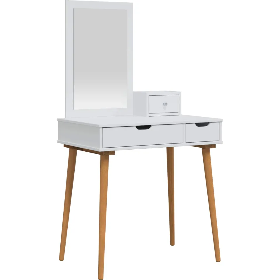vidaXL Toilettafel Set FAUSKE 3 st Wit 76 x 50 x 143 cm, foto 3