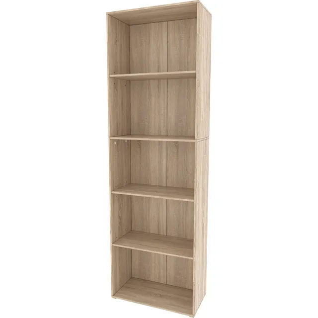 Vicco Bob Boekenrek – 60 x 190 cm met 5 vakken Sonoma