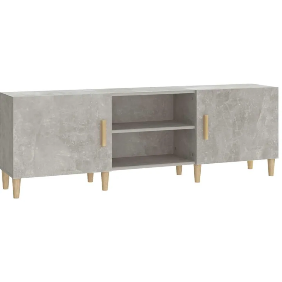 vidaXL Tv-meubel 150x30x50 cm bewerkt hout betongrijs grijs