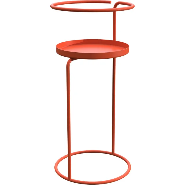 Louis Moulin Bijzettafel Cylindra rond 55x26cm terracotta