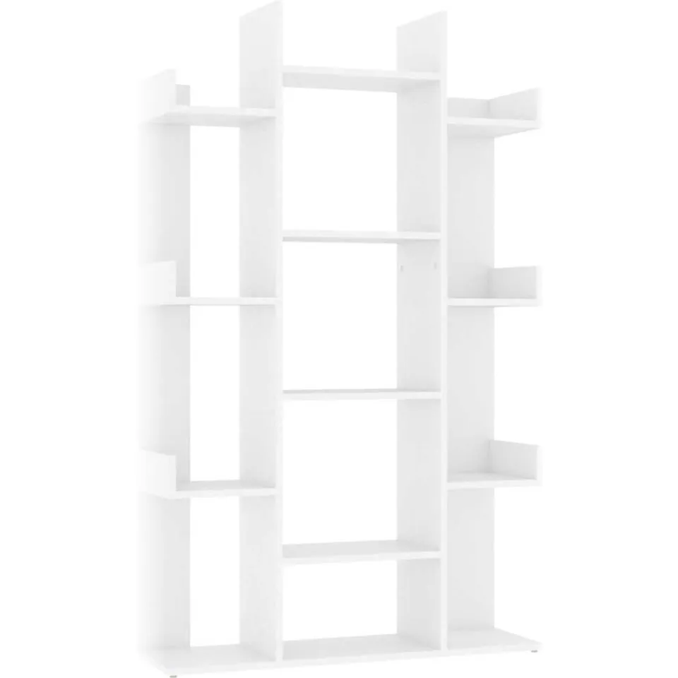 vidaXL Boekenkast 86x25,5x140 cm bewerkt hout wit, foto 3