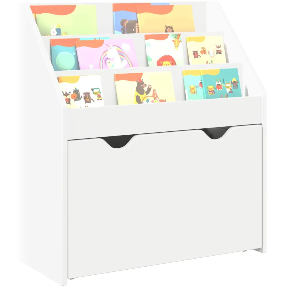 vidaXL Kinderen Boekenkast met lade Wit 60 x 29,5 x 69 cm Bewerkt hout