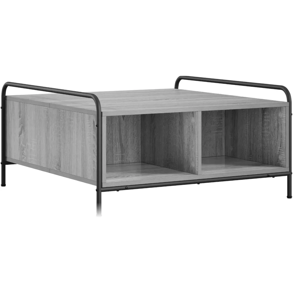 vidaXL Salontafel Grijs Sonoma 50 x 49 x 41 cm Bewerkt hout, foto 4