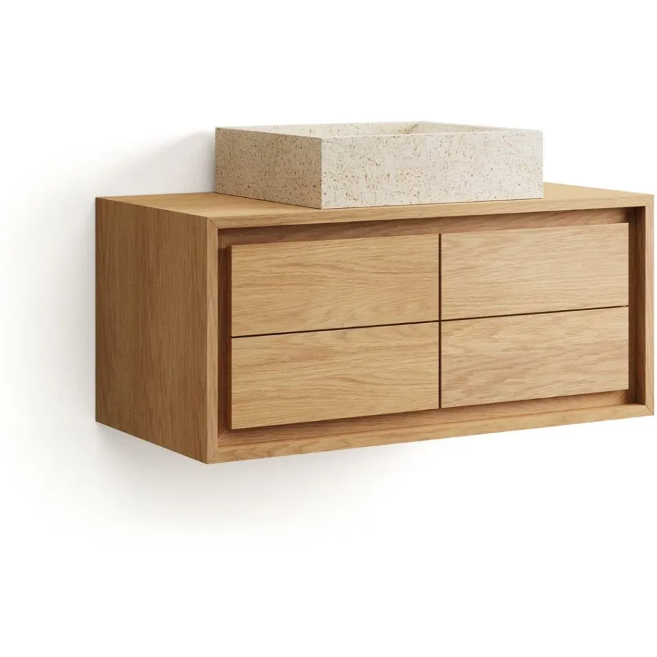 Kave Home Kenta badmeubel teakhout naturel, foto 3
