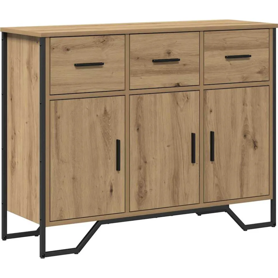 vidaXL Dressoir Artisan Eiken 97 x 32,5 x 74,5 cm, foto 3