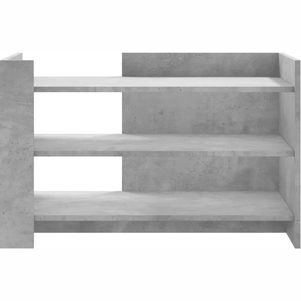 vidaXL Salontafel 80x50x50 cm bewerkt hout betongrijs grijs, foto 3