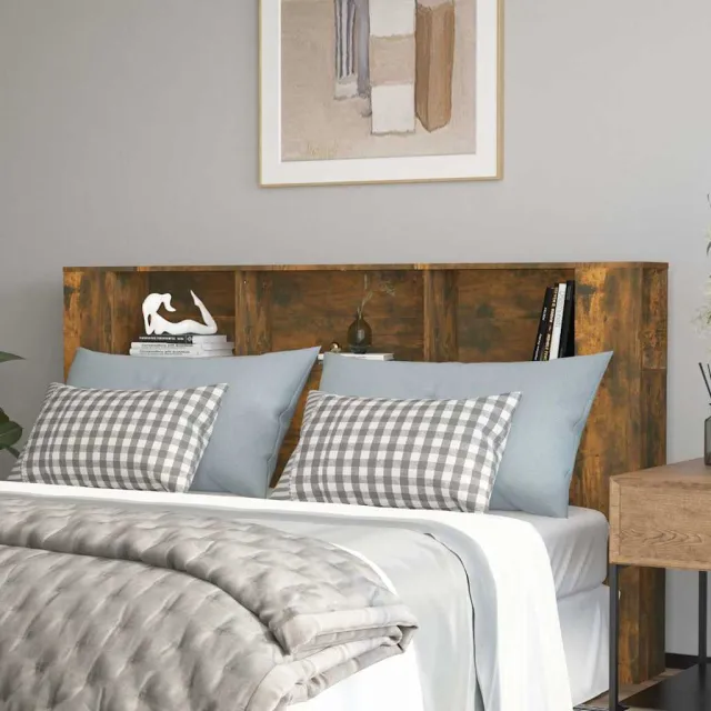 vidaXL Hoofdbordkast 180x18,5x104,5 cm gerookt eikenkleurig Bruin