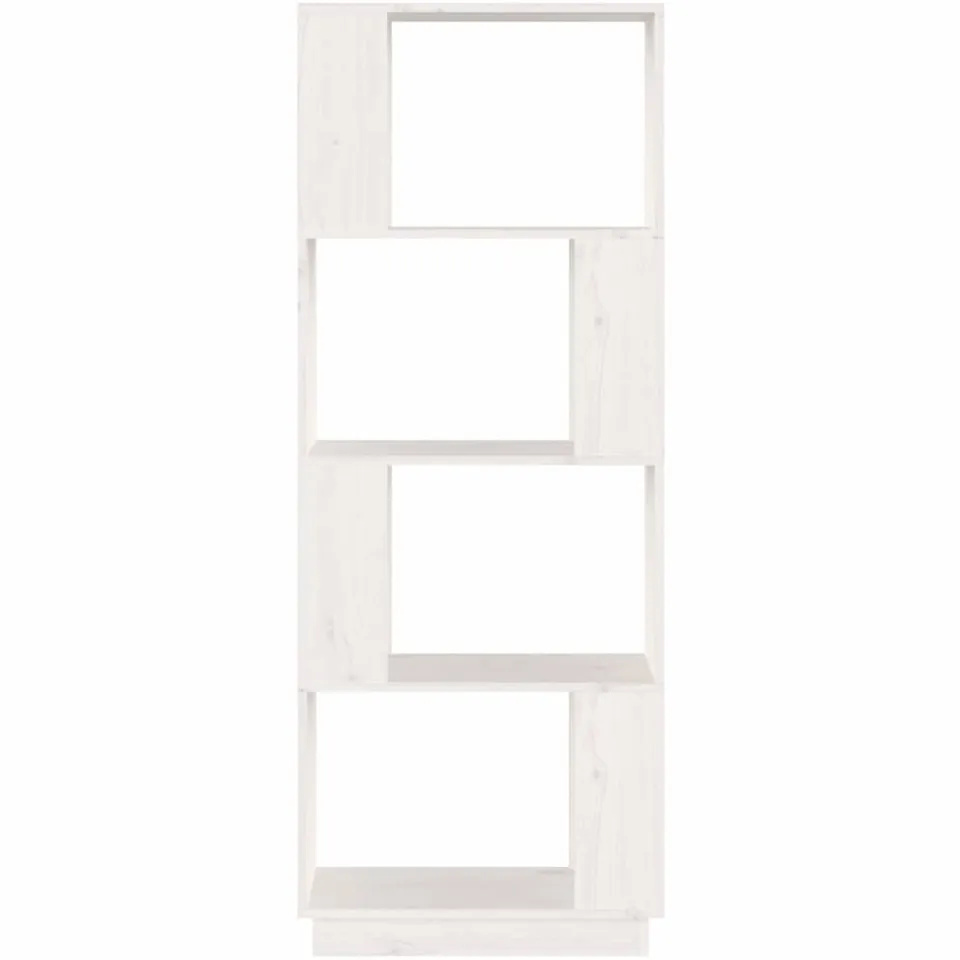 vidaXL Boekenkast/kamerscherm 51x25x132 cm massief grenenhout wit, foto 4