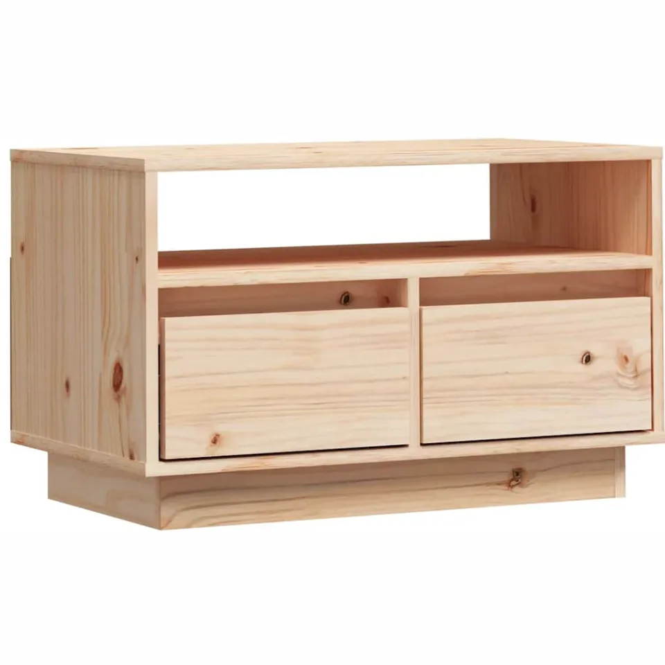 vidaXL Tv-meubel 60x35x37 cm massief grenenhout bruin