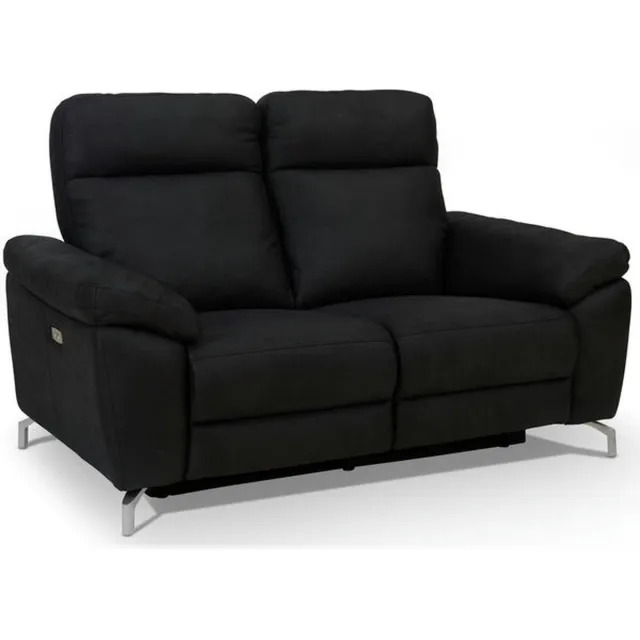 G***-M Bank 2-Zits - Zwart Stof - Zithoogte 46cm - Selesta - Giga Meubel