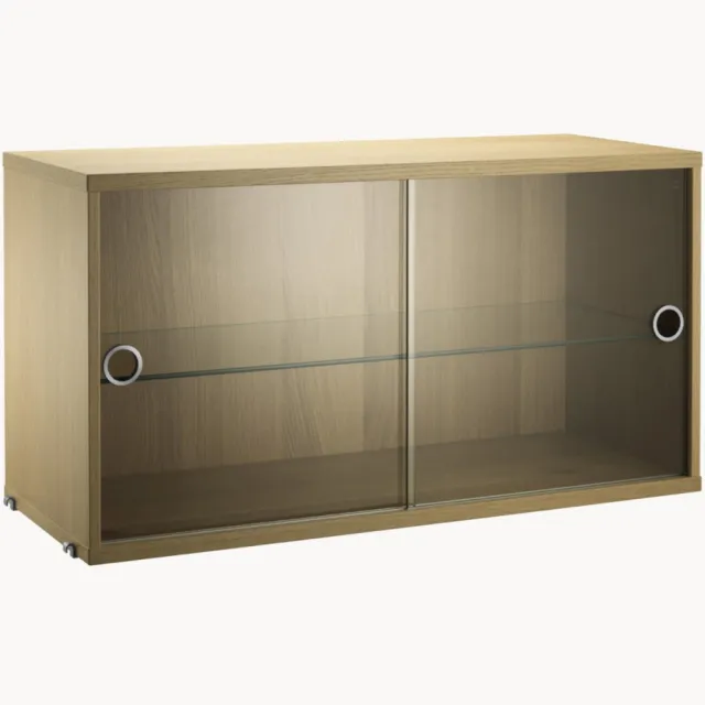 String Furniture Displaykast String System met draaideuren van glas Transparant