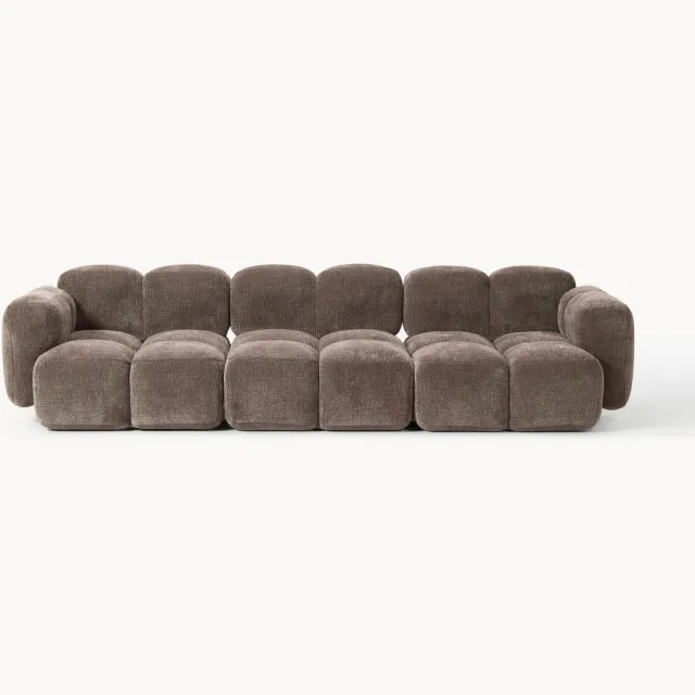 Westwing Collection Modulaire bank Tayla (4-zits) Taupe