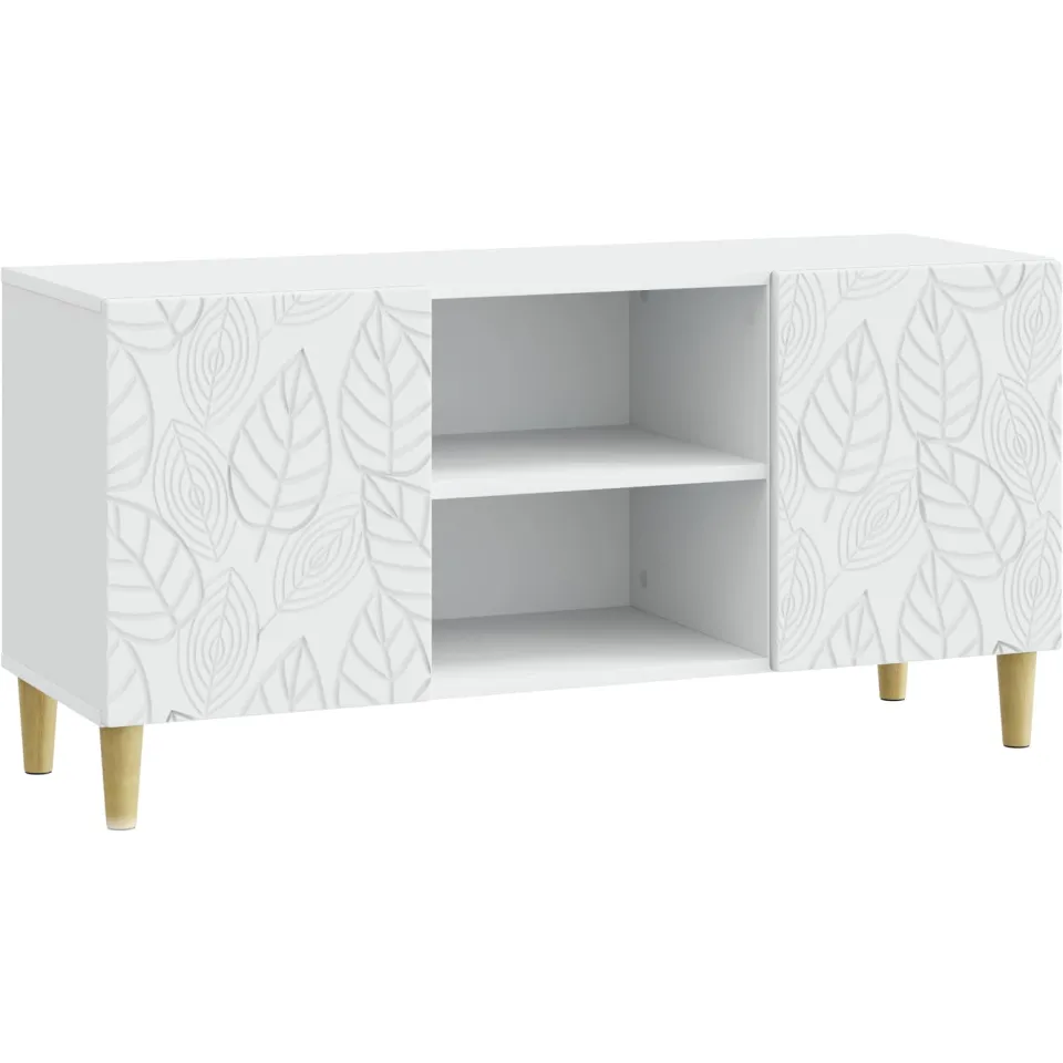 vidaXL TV-kast 102 x 34,5 x 50 cm Wit Bewerkt hout