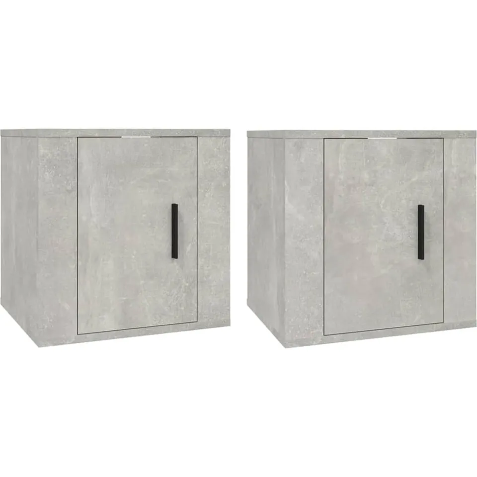 vidaXL Tv-wandmeubels 2 st 40x34,5x40 cm betongrijs grijs, foto 3