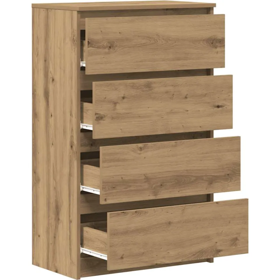 vidaXL Dressoir 60x35x98,5 cm bewerkt hout artisanaal eikenkleur, foto 4