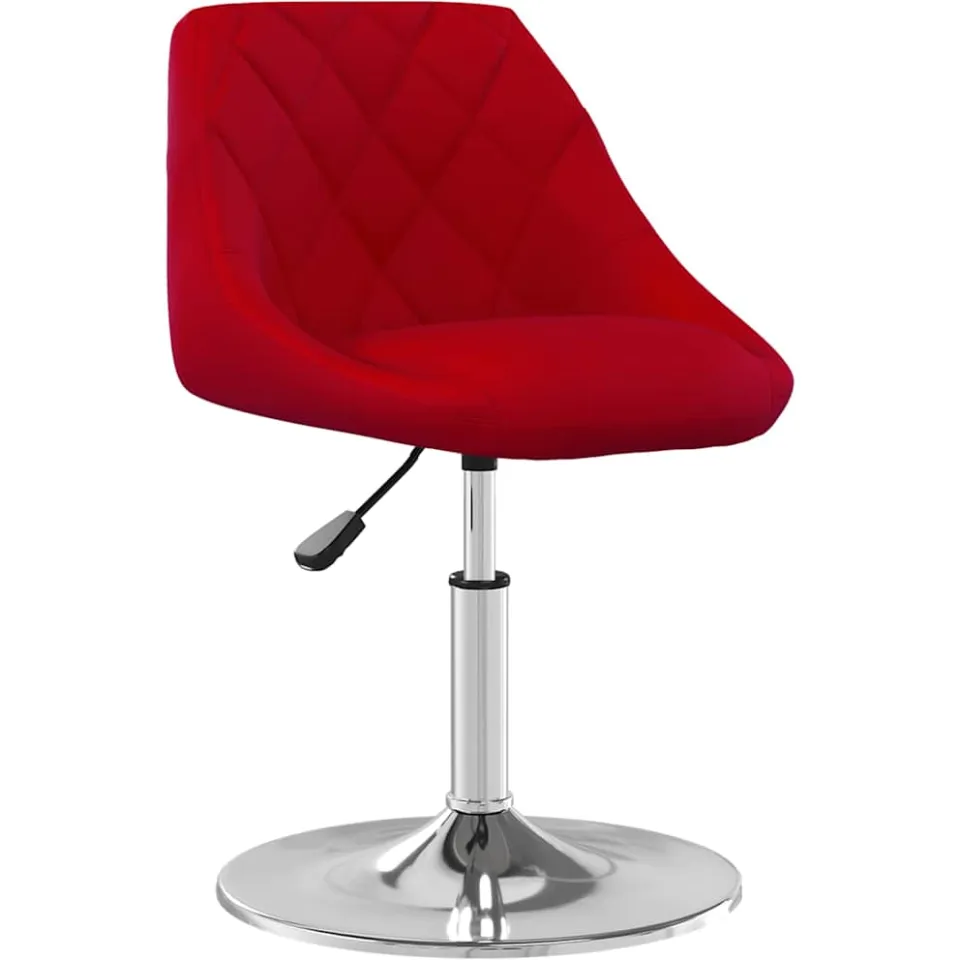 vidaXL Eetkamerstoelen draaibaar 2 st fluweel wijnrood