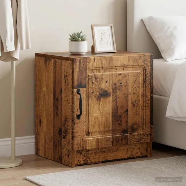 vidaXL Nachtkastje 2 st Oud hout 43 x 34,5 x 47 cm Bewerkt hout bruin, foto 2