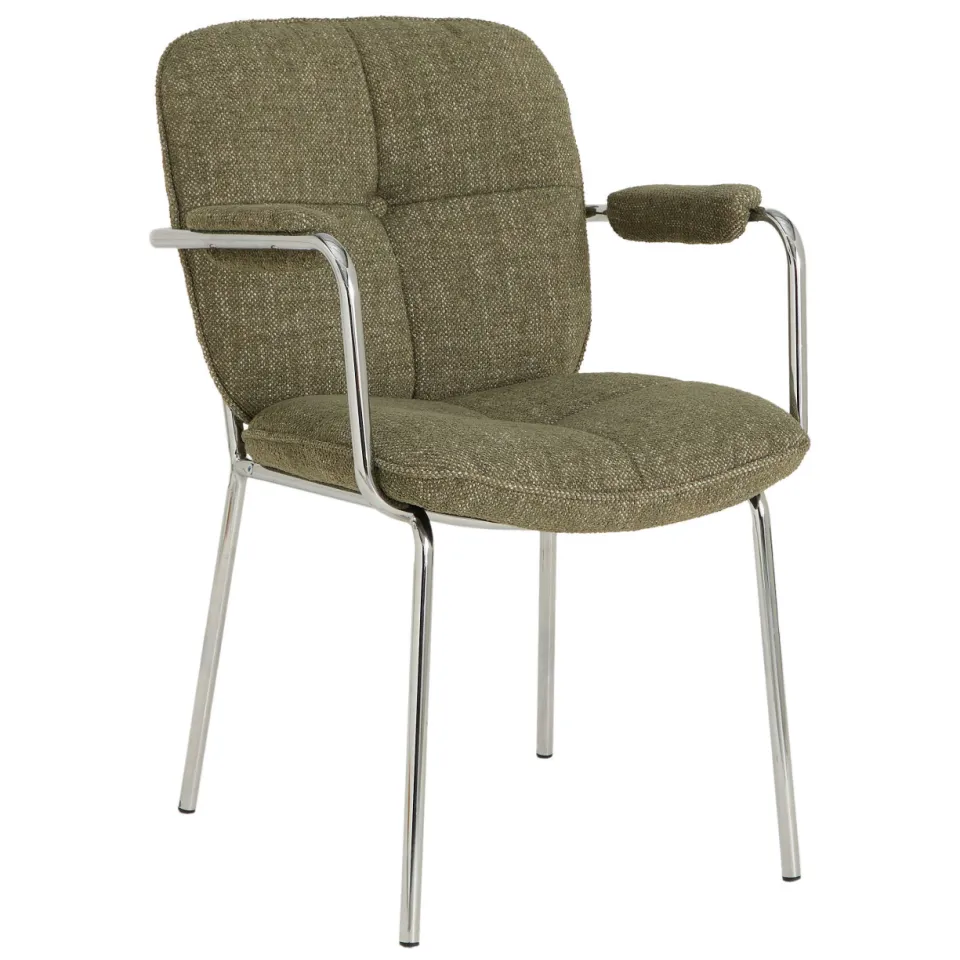 NOUS Living eetkamerstoel Chrome groen