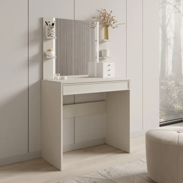 MEUBELLA Dominica - Kaptafel - Beige - 80x40 cm