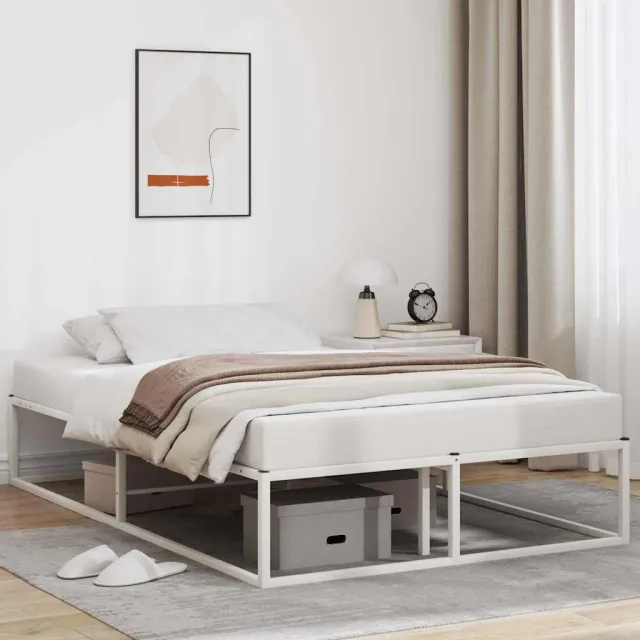 vidaXL Bedframe zonder matras 120x200 cm wit