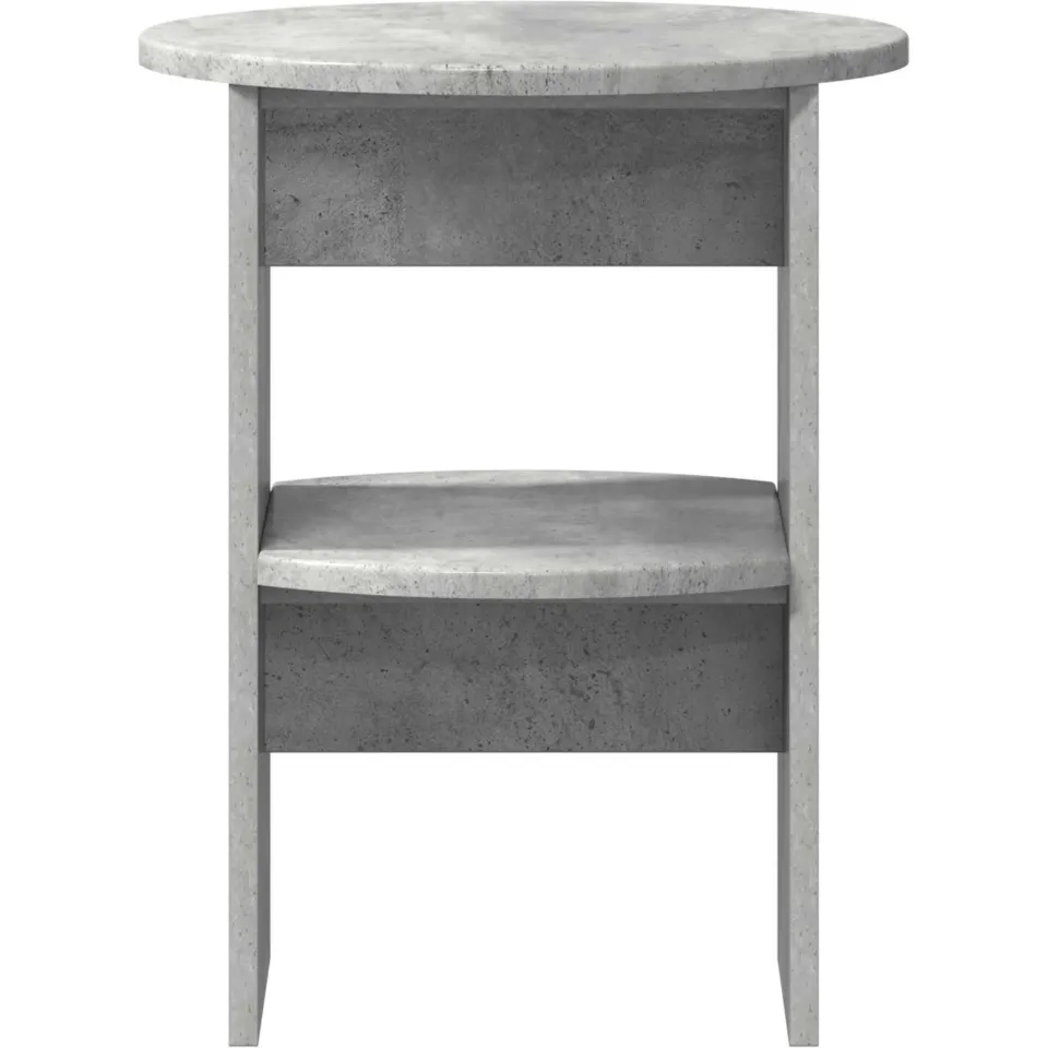 vidaXL Bijzetkast Beton Grijs Ø40 x 50 cm Geconstrueerd hout, foto 4