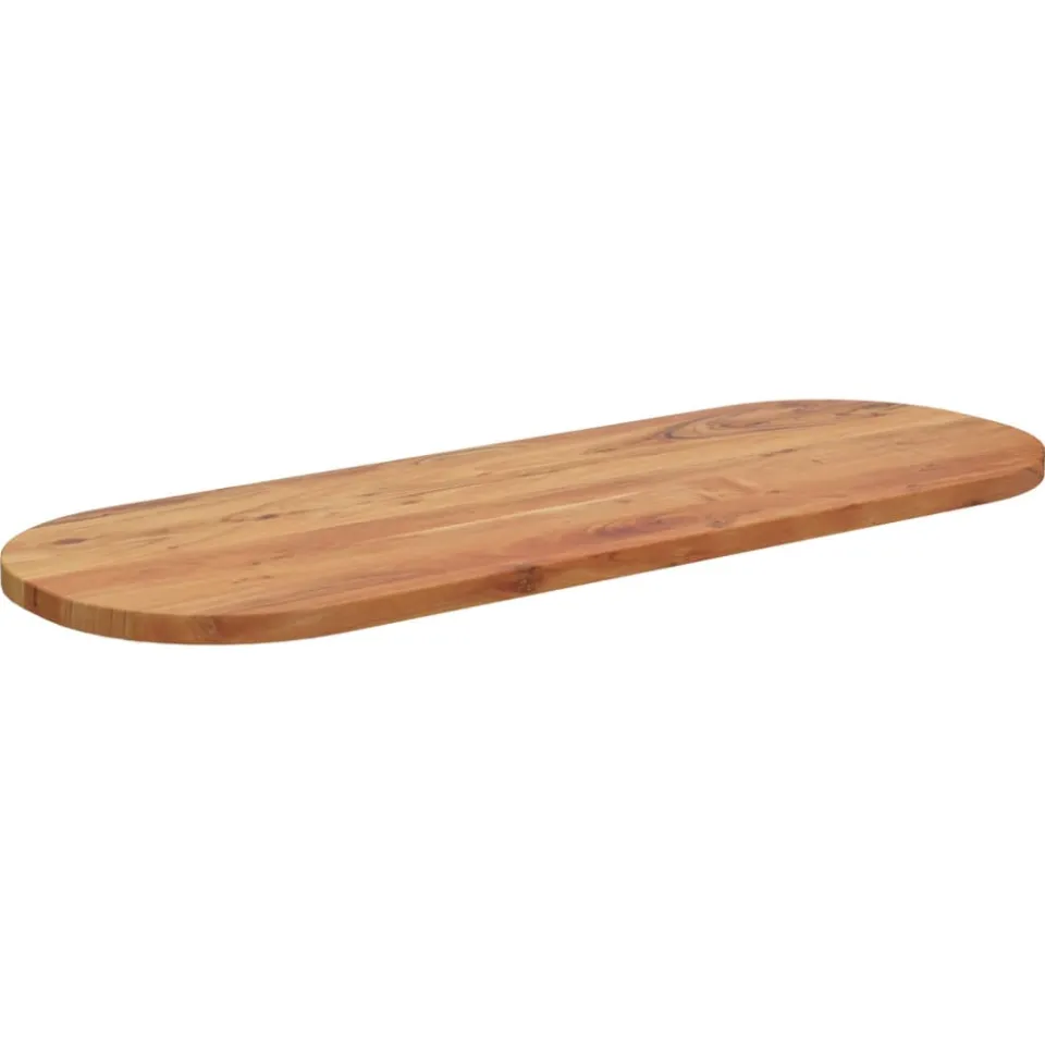vidaXL Tafelblad ovaal 110x40x3,8 cm massief acaciahout Bruin