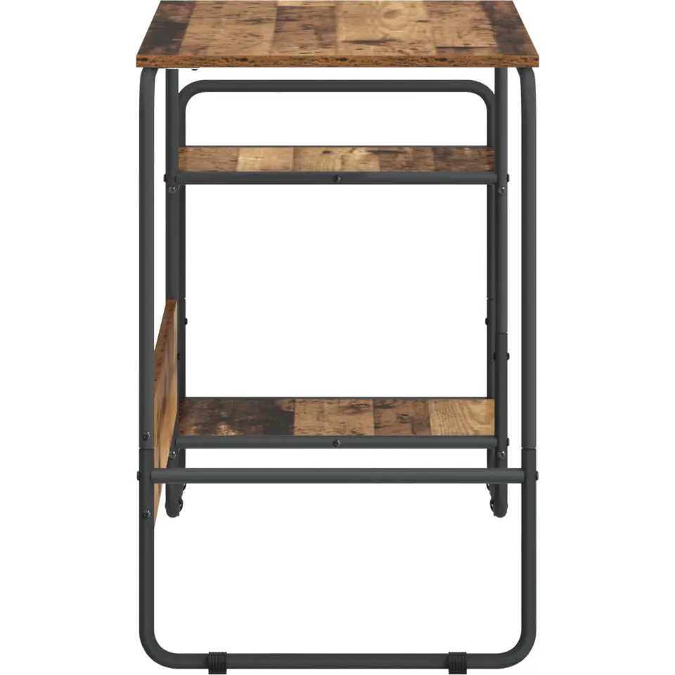 vidaXL Bureau met opbergruimte Oud hout 131.5 x 50 x 75.5 cm bruin, foto 4