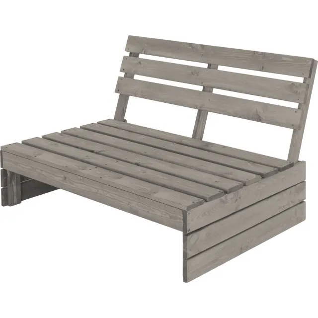 ml-design tuinbank 3-zits van massief hout, 116x76,5x80 cm, grijs, robuust en weerbestendig, bank met rugleuning, houten bank terrasbank huisbank tuinmeubelen, bank voor tuin, balkon en terras