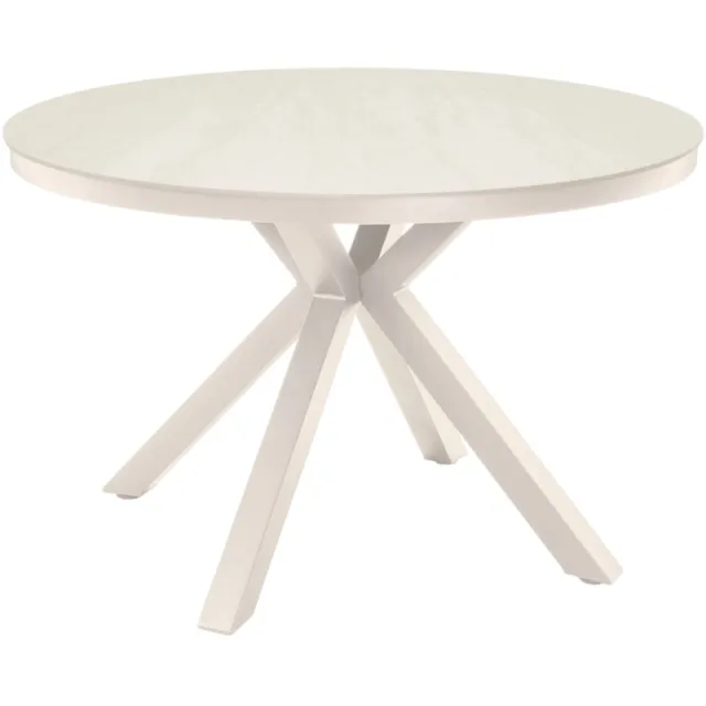 LES Davos tuintafel Ø118cm - créme crème