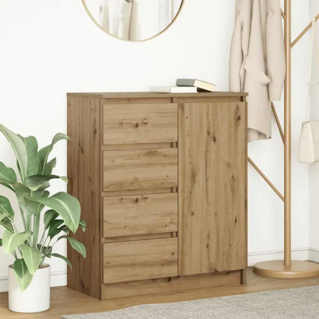vidaXL Dressoir lades 71x35x84 cm spaanplaat artisanaal eikenkleurig Bruin