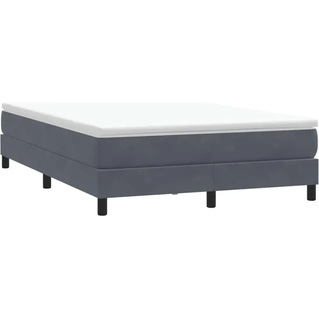 vidaXL Boxspring zonder matras fluweel donkergrijs 160x210 cm