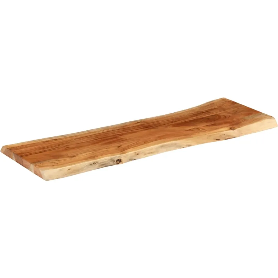 vidaXL Tafelblad rechthoekig natuurlijke rand 110x40x3,8 cm acaciahout bruin, foto 2